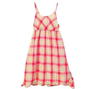 Girls Plaid Print Dress SZ 10